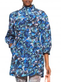 AAliah High-Neck Printed Ruched Dress at Saks Fifth Avenue