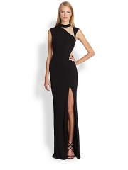 ABS - Nude-Cutout Column Gown at Saks Fifth Avenue