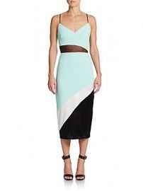 ABS Colorblock Midi Dress at Saks Off 5th