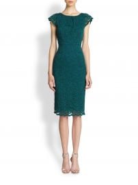 ABS Lace Cap Sleeve Dress at Saks Fifth Avenue