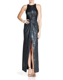 ABS by Allen Schwartz Sleeveless Foil Gown at Bloomingdales