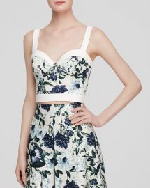 ABS by Allen Schwartz Top - Sleeveless Floral Print Bustier at Bloomingdales