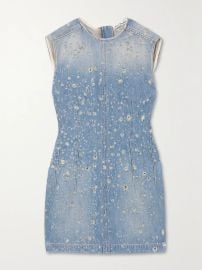 ACNE STUDIOS Distressed denim mini dress NET-A-PORTER at Net a Porter