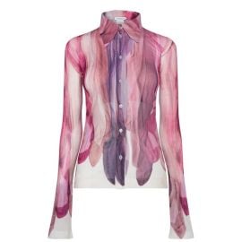 ACNE STUDIOS Estefani Printed Top Women Lilac Prpl Adi at Flannels