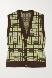 ACNE STUDIOS Kanni Face cropped wool-jacquard vest NET-A-PORTER at Net a Porter