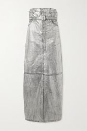 ACNE STUDIOS Metallic belted leather maxi skirt NET-A-PORTER at Net a Porter