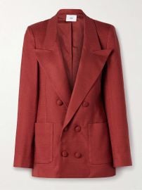 ADAM LIPPES Riva double-breasted canvas blazer at Net a Porter