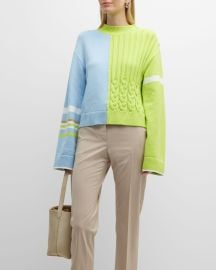 ADEAM Rothko Splice Colorblock Sweater at Neiman Marcus