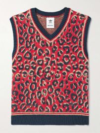 ADIDAS ORIGINALS + Wales Bonner jacquard-knit vest at Net a Porter
