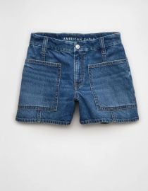 AE 3 Strigid Curvy Super High-Waisted Relaxed Denim Short American Eagle at American Eagle