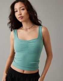 AE Cinch-Front Plush Tank at American Eagle