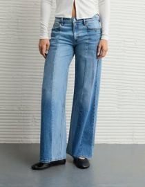 AE Dreamy Drape Stretch Low-Rise Ultra Wide-Leg Jean American Eagle at American Eagle