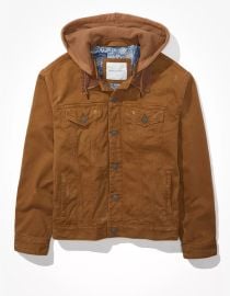 AE Hooded Cotton Twill Jacket at American Eagle