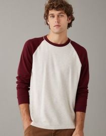 AE Lived-In Raglan Long-Sleeve Thermal T-Shirt at American Eagle