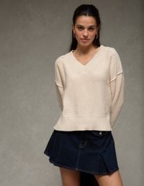 AE Long Weekend V-Neck Sweater American Eagle at American Eagle