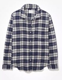 AE Oversized Plaid Flannel Shirt at American Eagle