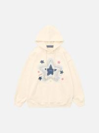 AELFRIC EDEN Denim Star Applique Hoodie at Nordstrom