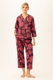 AFRICAN FLORAL 34 CROP PJ SET at Trina Turk