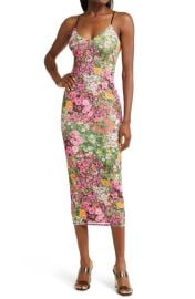 AFRM Amina Floral Mesh Slipdress at Nordstrom