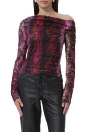 AFRM Barry One-Shoulder Lace Top at Nordstrom