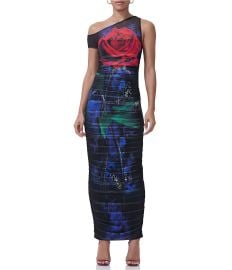 AFRM Biona Rose Print Asymmetrical One Shoulder Neck Sleeveless Ruched Maxi Dress Dillardx27s at Dillards