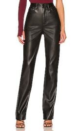 AFRM Heston Vegan Leather Pant in Black at Revolve