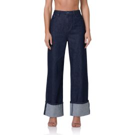 AFRM Kendall Wide Leg Cuff Jeans at Nordstrom