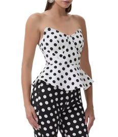 AFRM Merida Polka Dot Print Sweetheart Neckline Sleeveless Coordinating Peplum Top Dillardx27s at Dillards