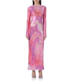 AFRM Shailene Foil Dress in Painted Orchid at Dillards