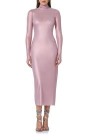 AFRM Shailene Foil Long Sleeve Dress at Nordstrom