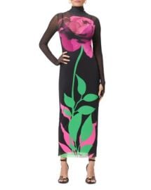 AFRM Shailene Mesh Turtleneck Maxi Dress Bloomingdales at Bloomingdales