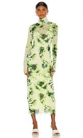 AFRM Shailene Midi Dress in Lime Green Tie Dye from Revolve com at Revolve