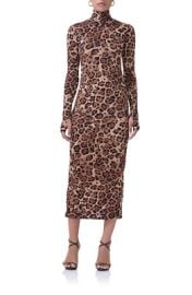 AFRM Shailene Turtleneck Long Sleeve Animal Print Lace Dress Size Medium - NEW eBay at eBay