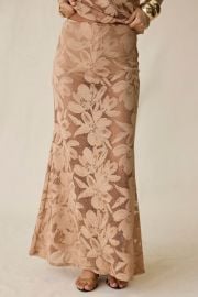 AFRM Tilly Almond Sheer Lace Maxi Skirt at Urban Outfitters