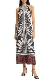 AFRM Zadie Print Turtleneck Mesh Top in Stark Leopard at Nordstrom Rack at Nordstrom Rack