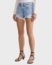 AGOLDE Parker Vintage Frayed-Hem Denim Shorts at Neiman Marcus