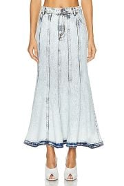 AKNVAS Lex Denim Skirt in Acid FWRD at FWRD