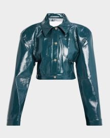 AKNVAS Mercer Cropped Vegan Leather Jacket at Neiman Marcus