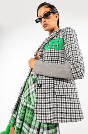 AKOM WOMEN039S LUXE PLAID BLAZER at PEcado