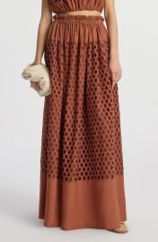 AL.CFloral Cotton Eyelet Maxi Skirt at Nordstrom