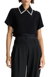 AL.CLark Embellished Collar Shirt at Nordstrom