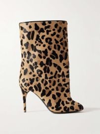 ALAÏA 90 leopard-print calf hair ankle boots at Net a Porter