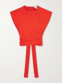 ALAÏA Cropped cotton-poplin top at Net a Porter