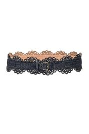 ALAA Bustier Belt in Bleu Denim FWRD at FWRD