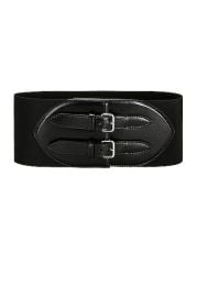 ALAA Corset Elastic Belt in Noir FWRD at FWRD