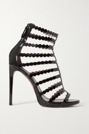 ALAA Editions 115 laser-cut patent-leather sandals NET-A-PORTER at Net a Porter