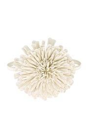 ALAA Leather Flower Necklace in Blanc Nacre FWRD at FWRD