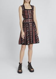 ALAIA Abstract-Print Jacquard Dress - at Bergdorf Goodman