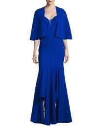 ALBERTO MAKALI - Two-Piece Sleeveless Sweetheart Neck Gown   Cape Set at Saks Fifth Avenue