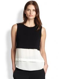 ALC - Palmer Knit and Silk Layered Top at Saks Fifth Avenue